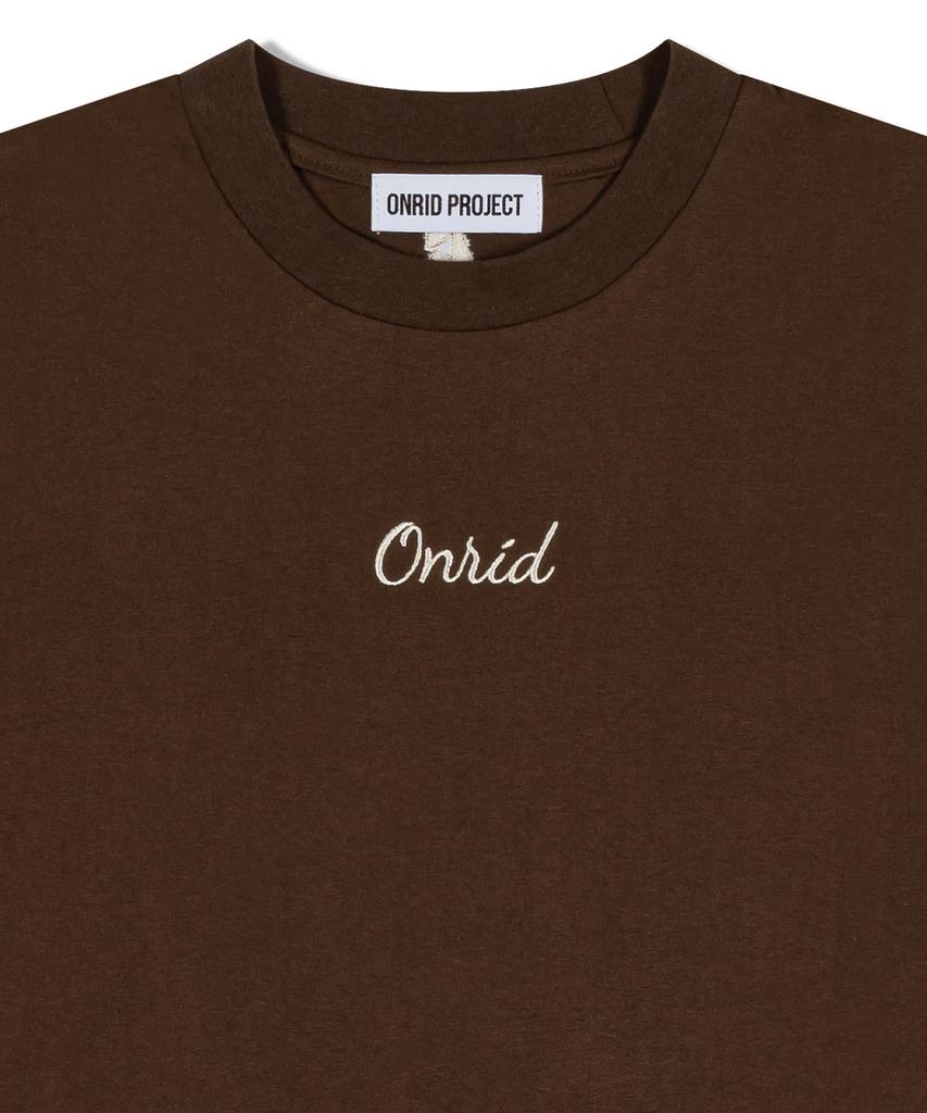 ONRIDPROJECT Small Embroidered Logo T-Shirt - Brown