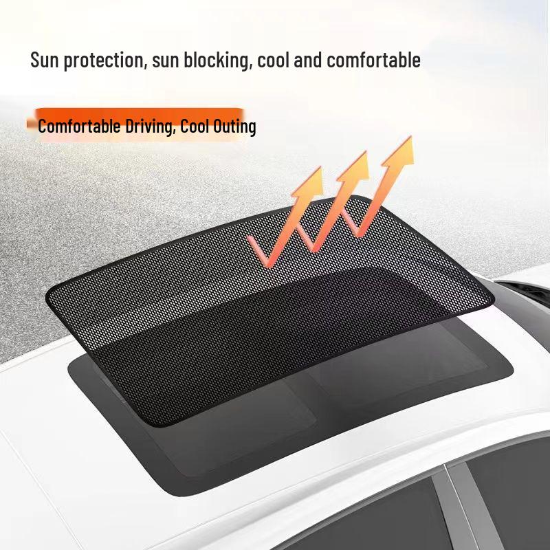 Car Sunroof & Window Magnetic Anti-Mosquito Net with Heat Insulation and Lint Blocking