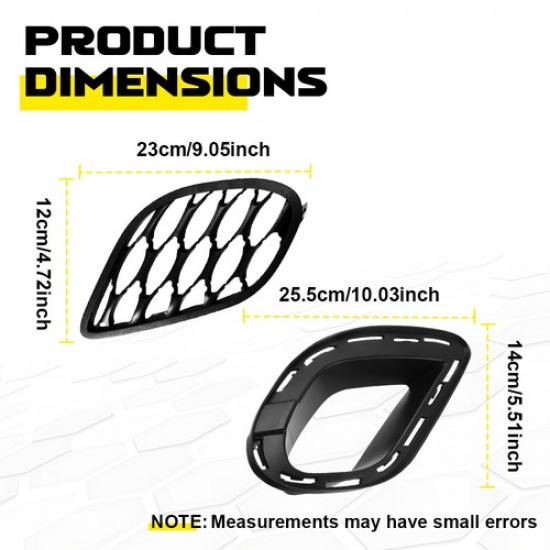 Fog Light Grille Bracket Cover Trim Driver & Passenger for 2018-23 Dodge Charger