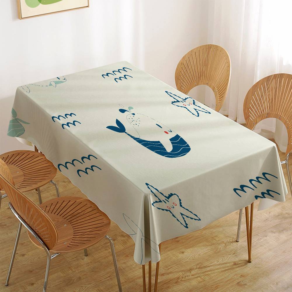 Tischdecke mit Meeresmotiv - Für Abendessen zu Hause/Hochzeiten/Bankette/Partys im Freien, Hoteldekoration