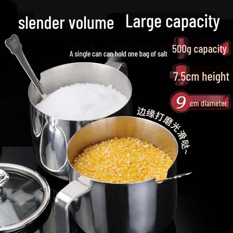 Beifu 304 Edelstahl Gewürzgläser-Set mit hohem Ständer