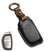 Leather Key Case Cover For Hyundai IX25 IX35 Elantra Sonata I40 I10 I30 3 4 Button Key Case Keychain