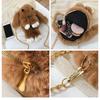 Cute Fluffy Rabbit Fur Pompoms Chain Bag Women Cartoon Rabbit Sling Bag Fluffy Bunny Shoulder Plush Backpack Girls Birthday Gift