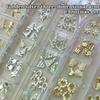 48 Pcs/Box Christmas Nail Art Decorations With Cute Reindeer, Snowflakes And Bells Nail Accessories