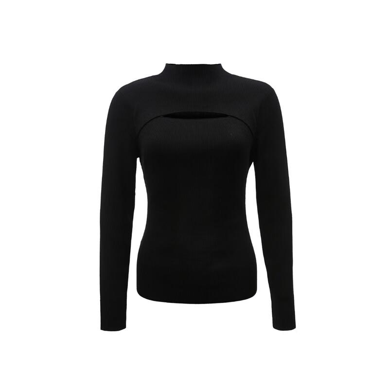 Veromoda Women's Half-High Collar Hollow Knit Top