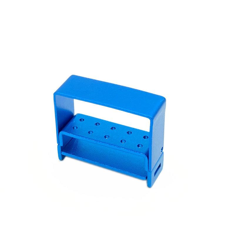 5 Holes/10 Holes Dental Burs Holder Block Dental Disinfection Box Aluminium for 1.6mm High Speed Burs Dentist Tool