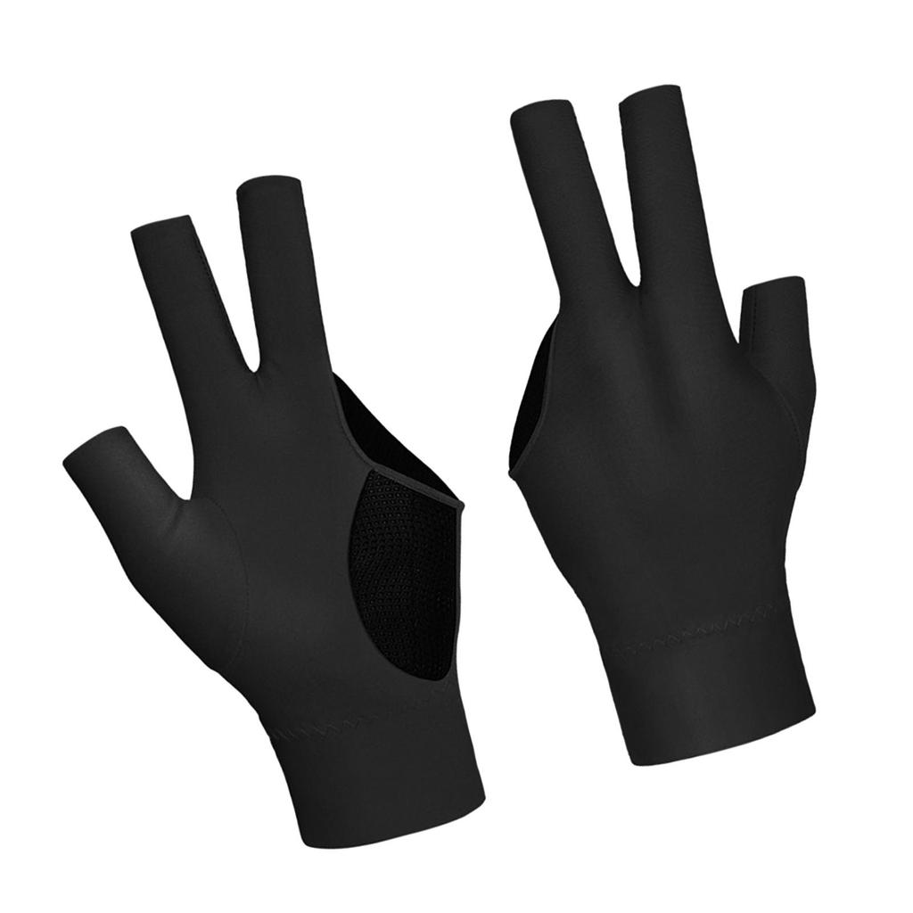 3 Finger Billiards Glove Pool Cue Glove Right Hand Shooters Snooker Half Finger Indoor Game Show Glove Three Fingers Glove