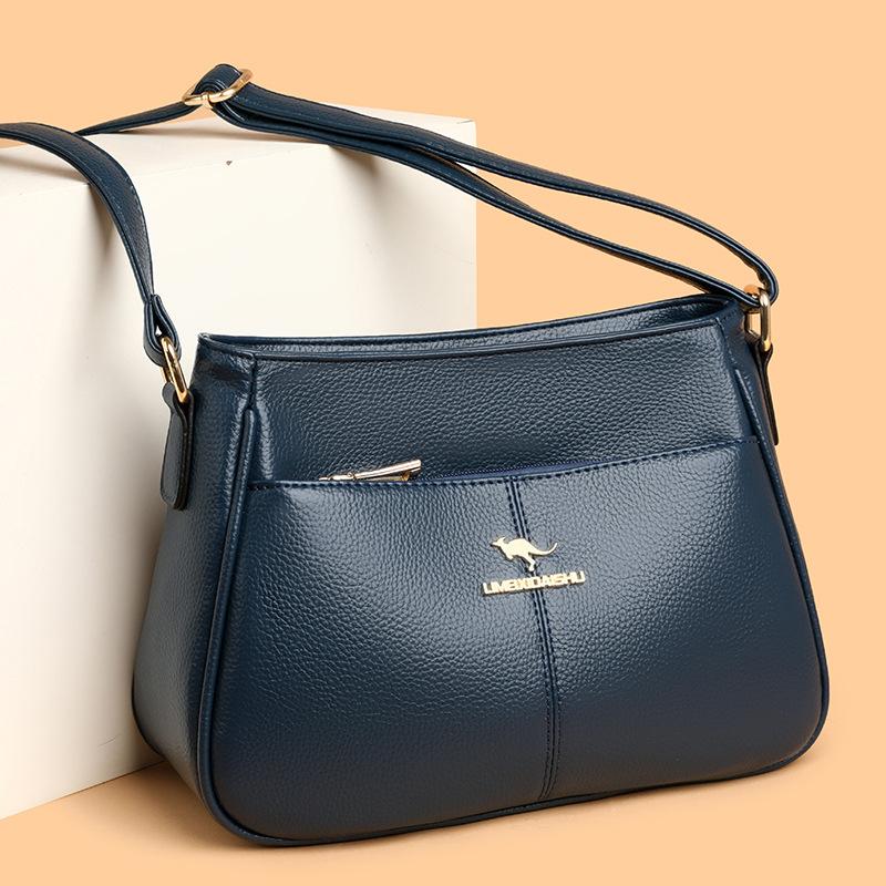 Spring and summer new simple and versatile texture single shoulder oblique span middle-aged mother bag women's popular fashion commuter bag