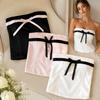 Slimming Strapless Top Off-shoulder Sleeveless Bustier Top Summer Bow Tube Top  Women Casual Daily