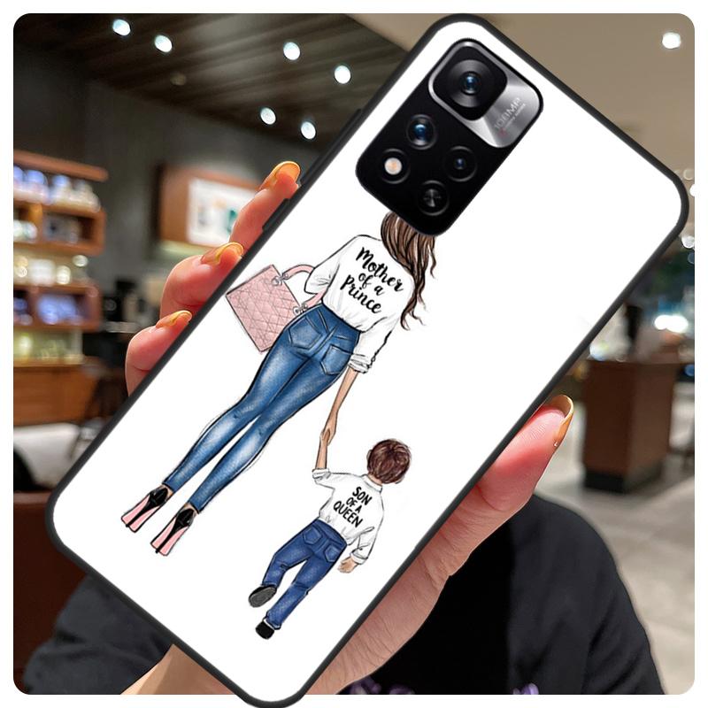Super Mom Baby Girl Son Daughter Case For Redmi Note 12 Pro Cover For Redmi Note 10 8 9 11 Pro 8T 9S 10S 11S 12S 9C 10C 12C