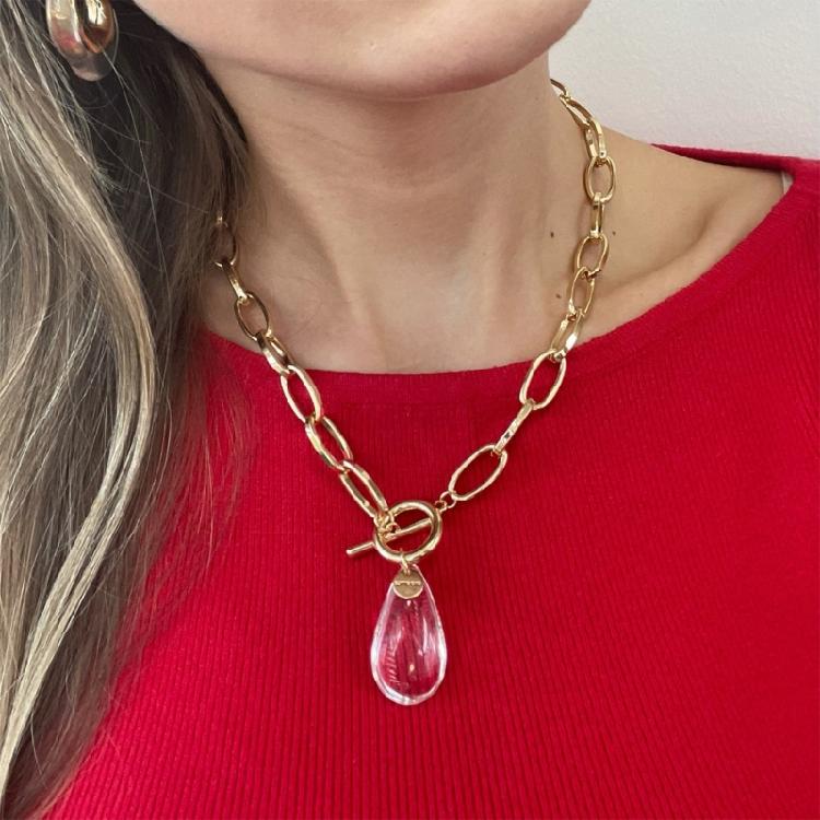 Lightweight Elegant Acrylic Drop Pendant Necklace E Comfortable Clavicle Chain Accessories for Everyday Use