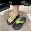 Fashion House Slippers Platform Shoes Rubber Flip Flops Luxury Slides Beige Heeled Sandals Summer Clogs Woman Pantofle Hawaiian Designer