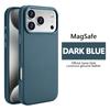 Plain Leather Case For iPhone 17 Air 16 15 14 Plus 13 Magnetic Cover For Magsafe Cover