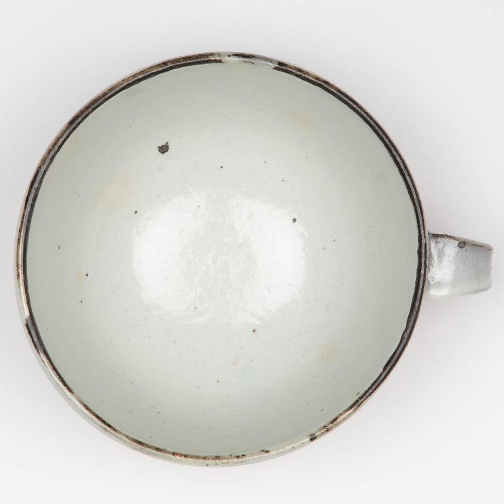 Marui Seito Shigaraki Ware Hechimon Soup Mug, Comb-patterned Powder-glazed