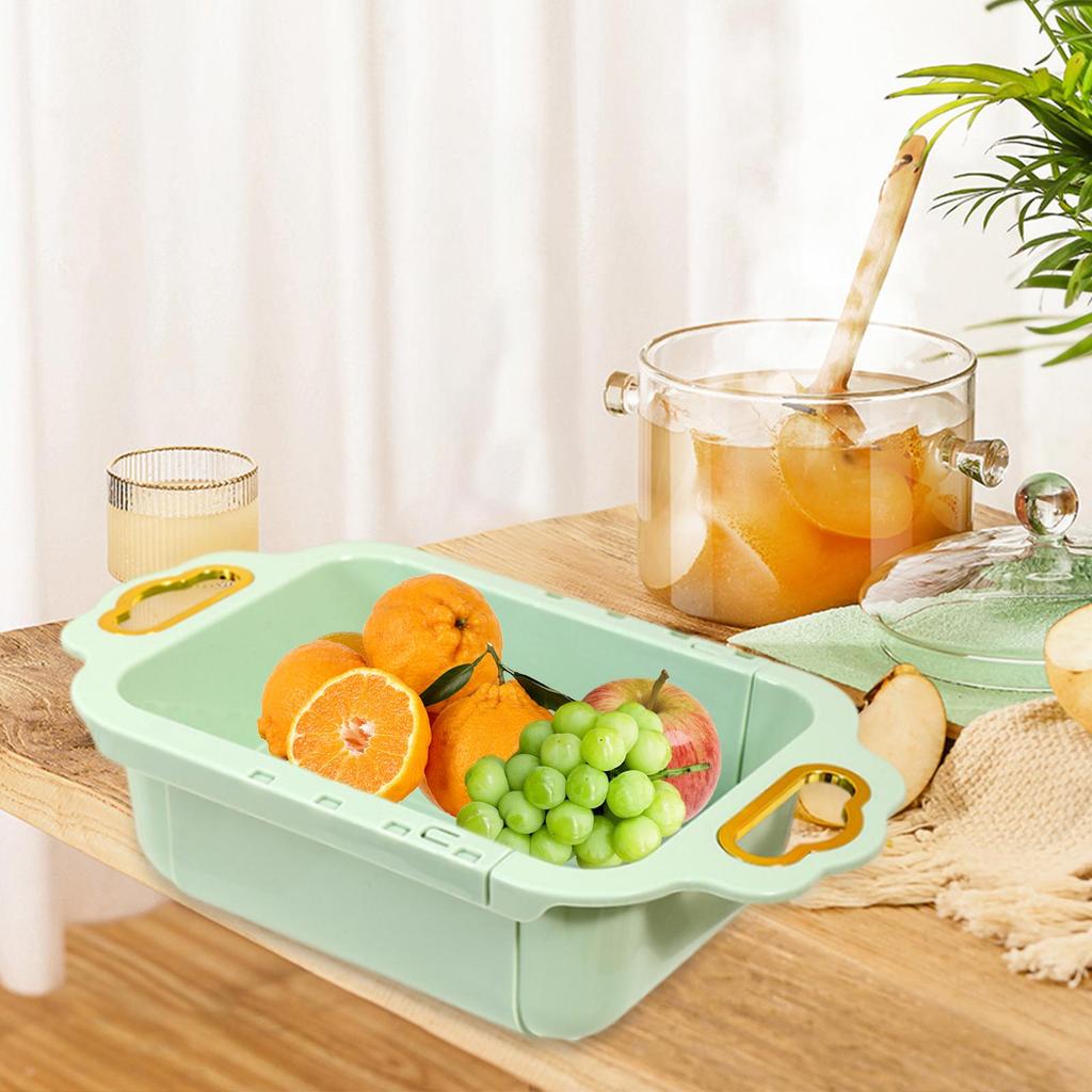 Adjustable Kitchen Sink Colander with Easy-Grip Handle
