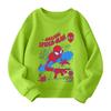 Boys and girls round neck plus velvet pullover printed top sweatshirt