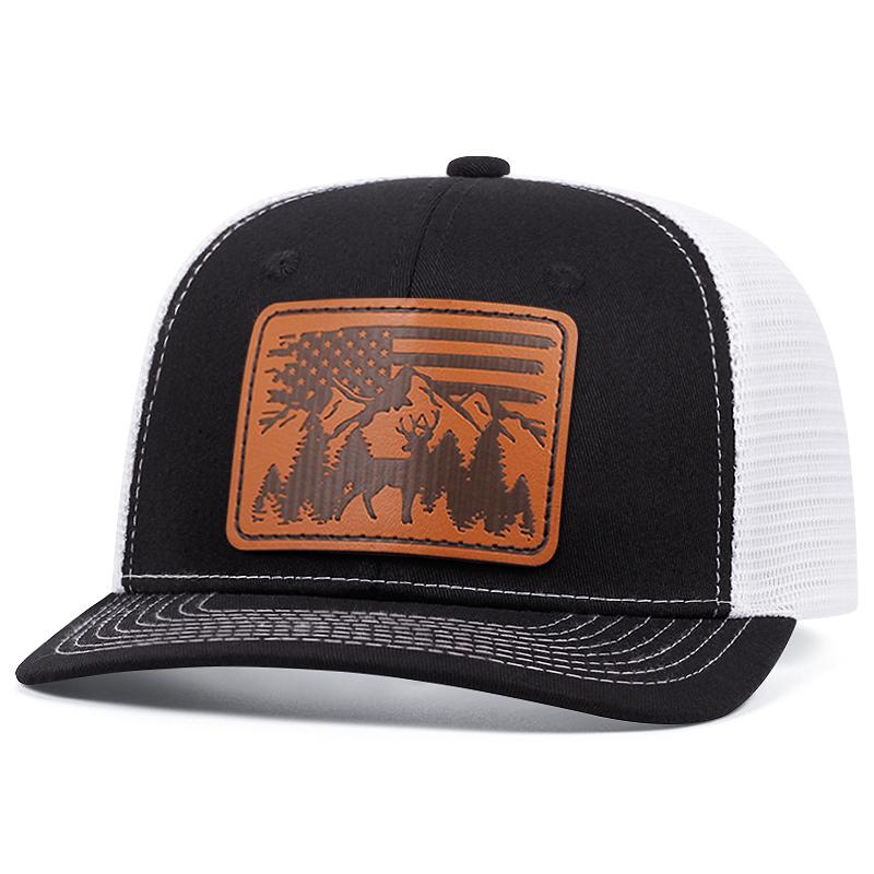 

Мужская модная шляпа с язычком из лосиной кожи, унисекс, летняя, солнцезащитная, сетчатая, уличная, хип-хоп, регулируемая, ковбойская, бейсбольная кепка чёрный