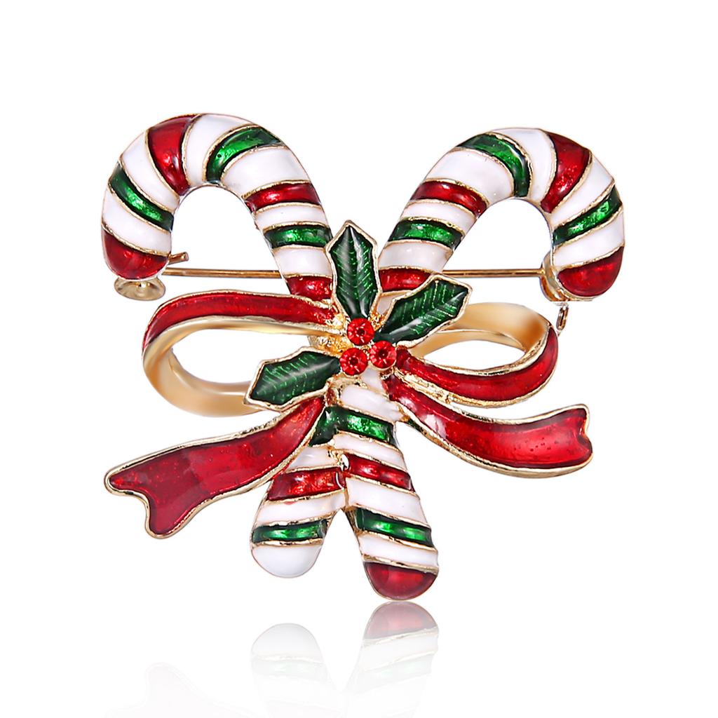 Fashion Double Cane Corsage Trendy Versatile Christmas Brooch
