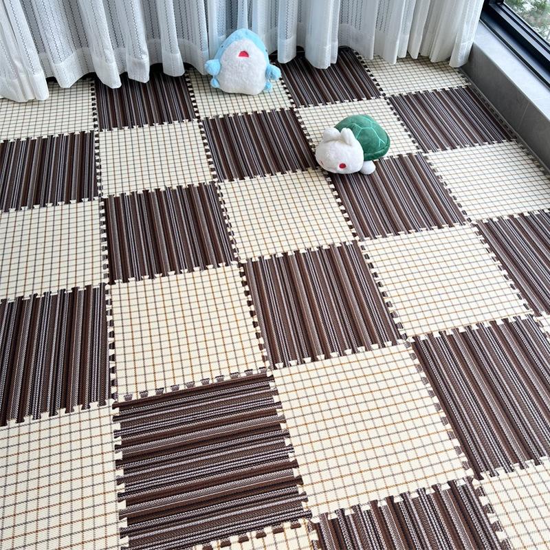 

10Pcs 30*30*1CM Baby Play Mats Foam Puzzle Mat Linen Stripe Splicing Floor Mat Kids Interlocking Tiles Rugs Interior Decoration 10Pcs 30-30-1CM