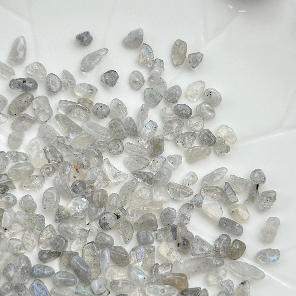 Naturstein citrin akvamarin månesten knuste løse perler diy tilbehørsmaterialer armbånd halskjede perler