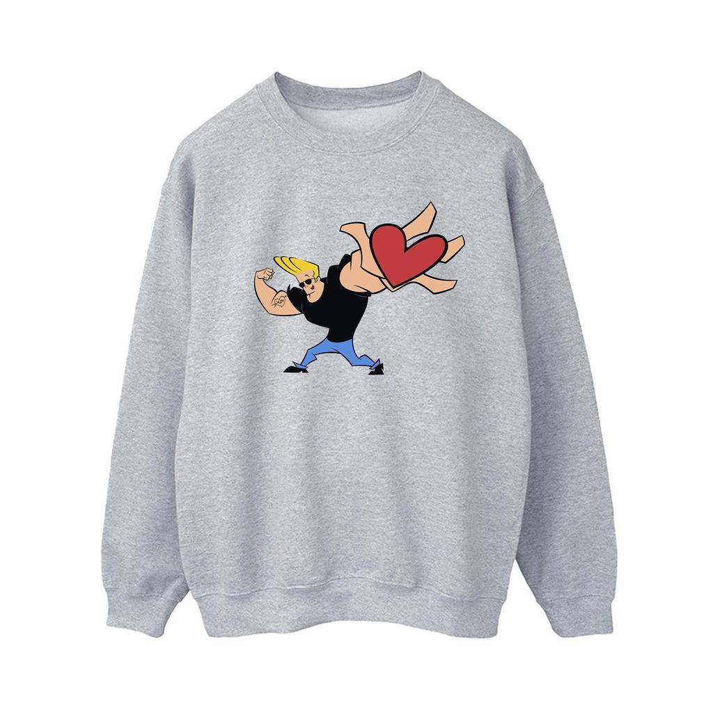 Hanorac Johnny Bravo pentru femei/femei cu imprimeu inimă