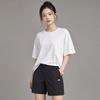 Skechers Solid Color Moisture-Wicking Quick-Dry Casual Shorts Women shorts Carbon-Black P224W088-0018