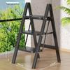 Housewarming Thickened A-Frame Folding Ladder with Enlarged Red Pedal for Safety