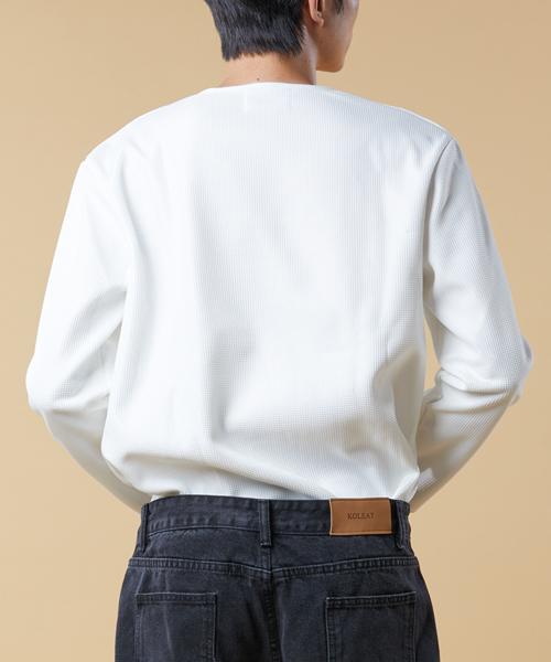 KOLEAT Men Anorak Long Sleeve Tee [White]