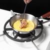 Neue 304 Edelstahl-Bratpfanne Holzgriff Langlebig Offene Pfanne Antihaft Butter-Heizpfanne Küchenbedarf