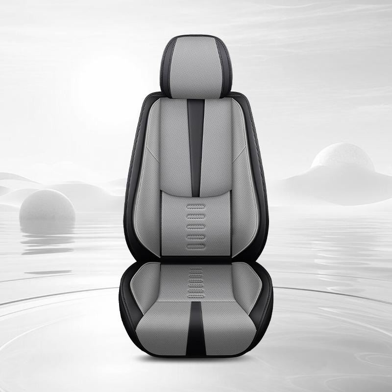 Minimalist Fixed Lumbar Support Car Seat Cover – Single Front Seat, Premium Wear-Resistant PU Leather, Universal Fit