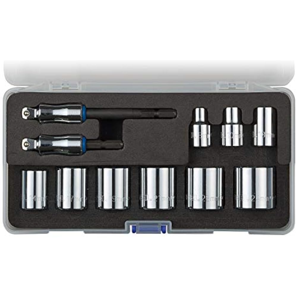 VESSEL (VESSEL) TA20WSQ3-11PS Short Socket Set, Set of 9, 3/8 SQ with Oscillation Adapter