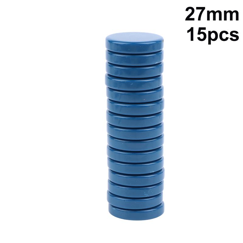 15Pcs Western Chess Draughts Set 20MM 27MM 32MM Multi Color Plastic Checkers for Educational Home Use Parties