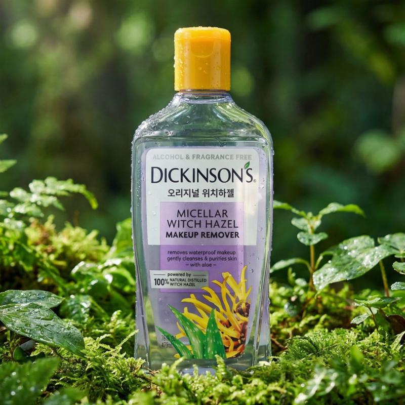 DICKINSON Micellar Original Witch Hazel Makeup Remover Cleansing Water, 473ml, 1 Pcs
