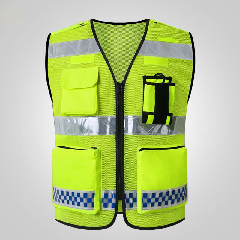 High-Visibility Reflective Safety Vest with Multi-Pockets