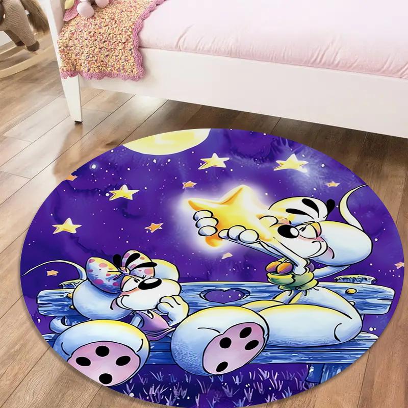 

Diddl Round Area Rug,Carpet Rug for Living Room Bedroom Sofa Playroom Decor,Non-slip Floor Mat8 80cmx80cm