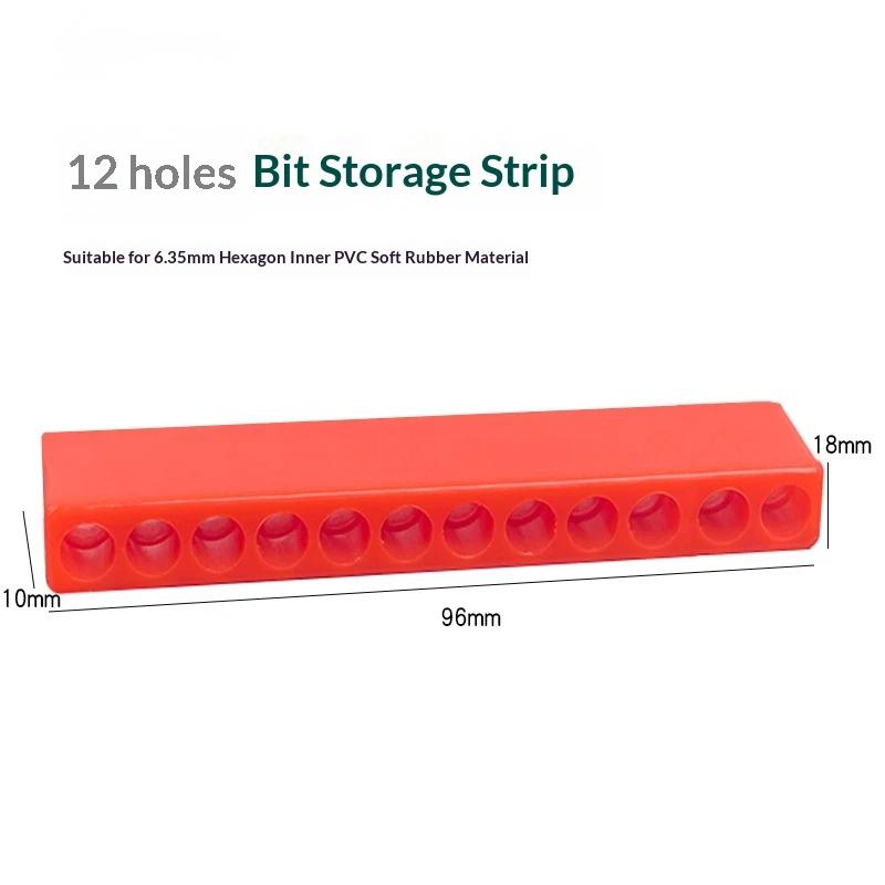 1Pcs 4-32 Hole 1/4 Holder Screwdriver Storage Box Hex Shank Screwdriver Plastic Screwdriver Storage Screwdriver Bit Holder