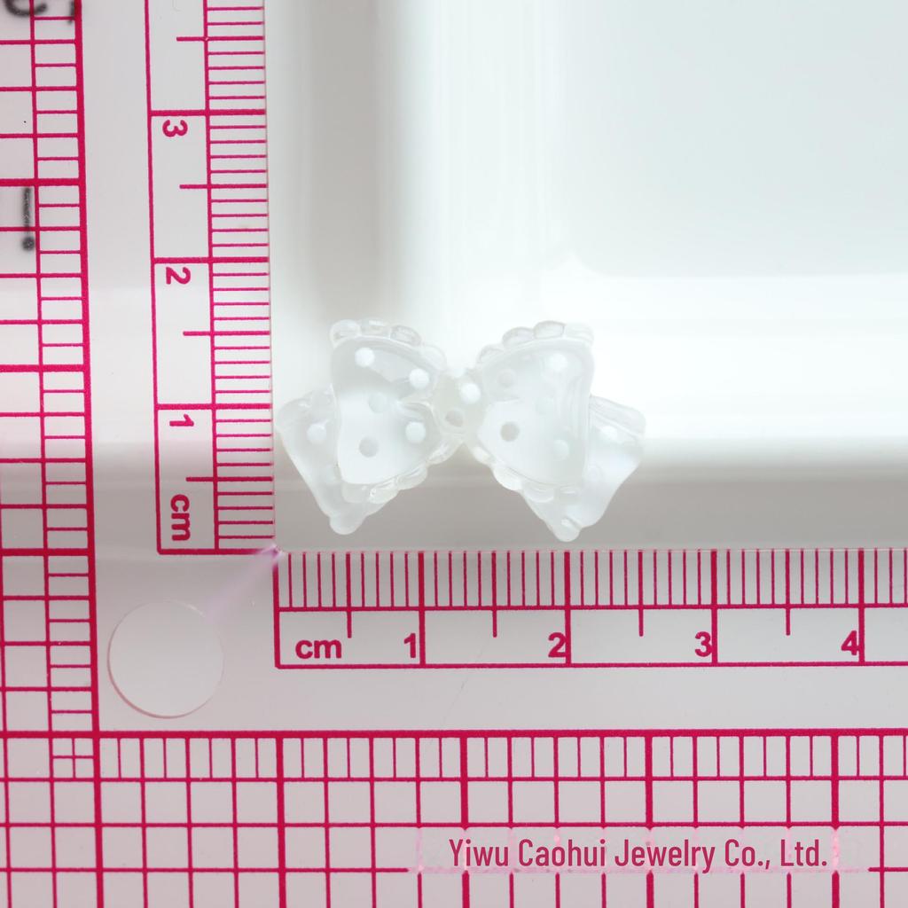 Polka Dot Bow Resin Jewelry Accessories for DIY Phone Case Decoration