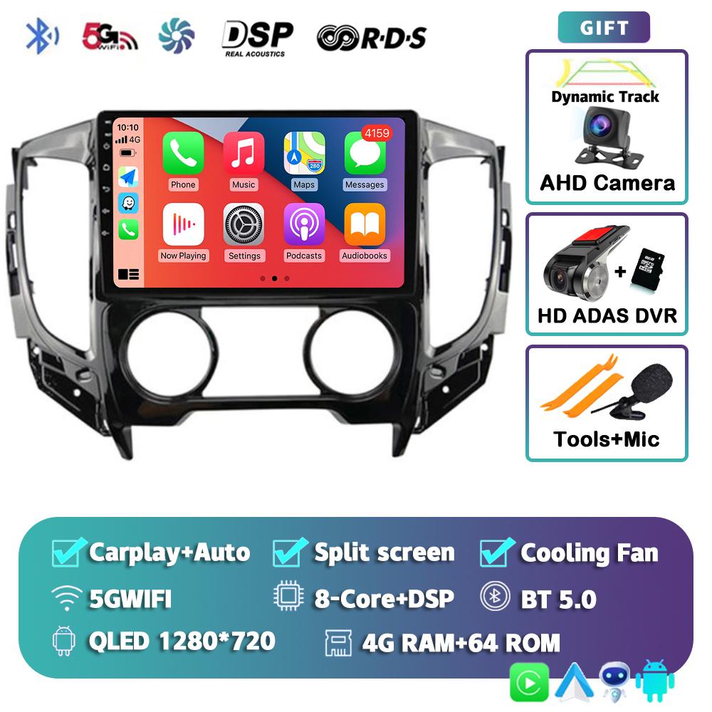 Android 14 Carplay Car Radio For Mitsubishi Pajero Sport 3 L200 5 Triton 3 2015 2016 2017 2018 2019 Multimedia Player GPS Stereo