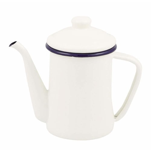 Pearl Metal Coffee Pot, White, 600ml, Enamel, Just the Right Size, HB-4415