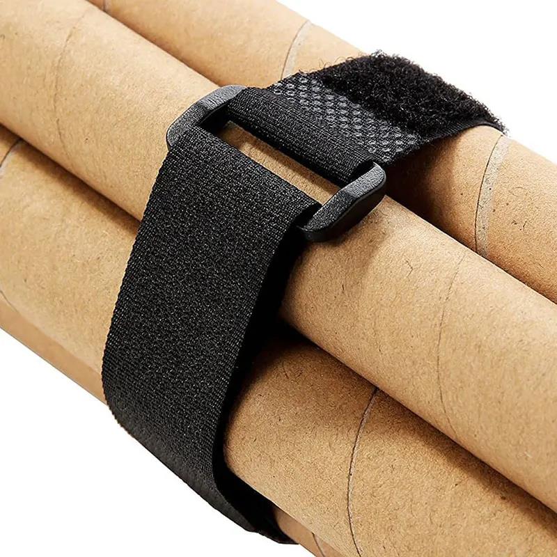10Pcs Reusable Hook and Loop Cinch Straps Nylon Cable Ties Organizer Adjustable Fastener Securing Cable Straps Cord Management