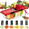 6 In 1 Vegetable Slicer and Cutter with Steel Blade Slicer Potato Peeler Carrot Grater Dicer Portable Accessories Kitchen Tools