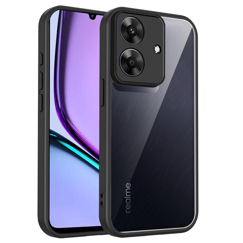 Realme Note 60 4G RMX3933 Case Shockproof Silicone Bumper Clear Back Hard Cover Matte Phone Case for Realme Note 60 4G RMX3933