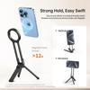 Alloy Phone Tripod Carabiner-Mounted For iPhone Portable Dual-sided Magnetic Tripod Desk Mount Phone Handle Holder Vlog Video