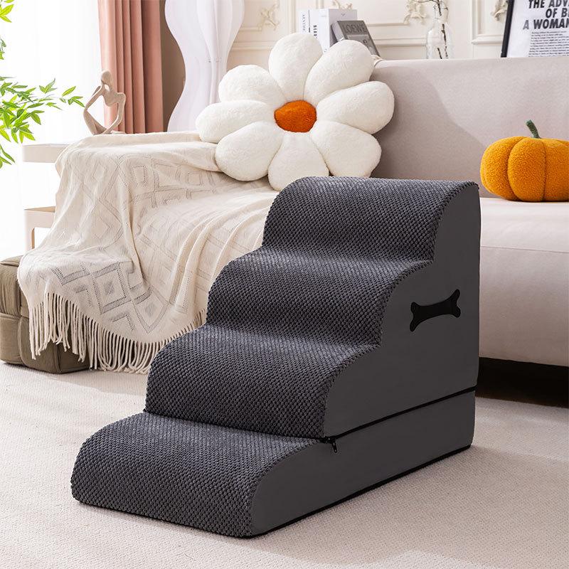 Safety Ramps Pet Stairs for Small Dogs Cats Non Slip Washable Foam Steps Climbing Ladder for Sofa Bed Accessories Dog Ramp