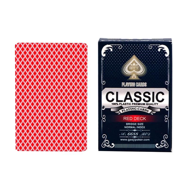 PVC Waterproofs Film Playing Card Plastic Playing Card Board Games Poker Card Practical Gift for Adults and Seniors