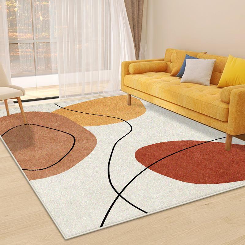 Geometric Style Living Room Rugs Decoration Bedroom Deluxe Anti Slip Floor Mats Large Area Carpet Rug Flannel Carpet Washable