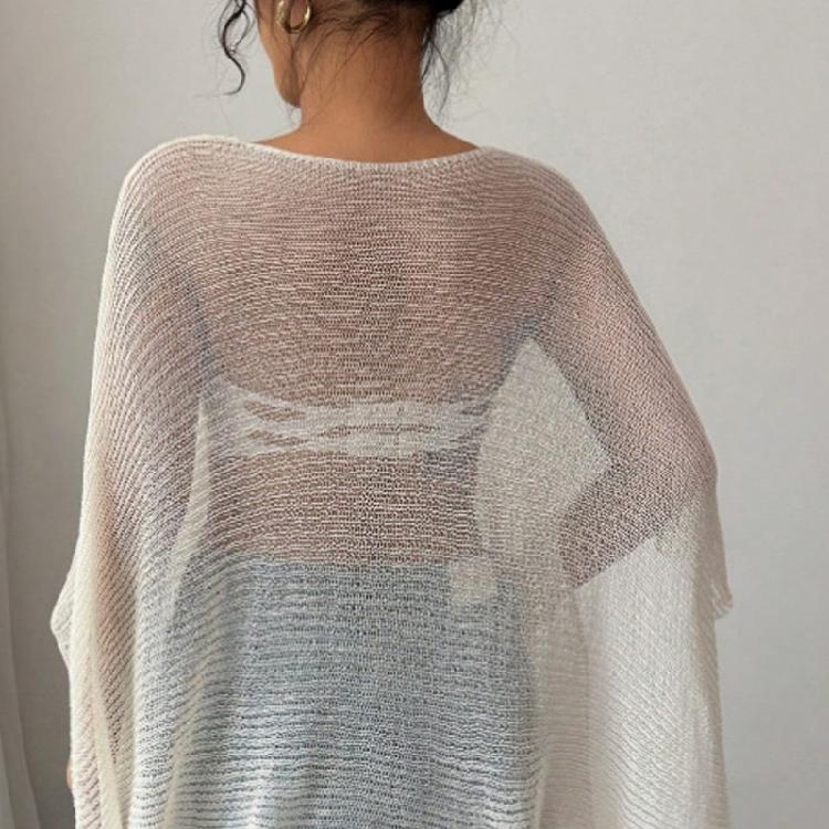 Lady See Through Shoulder Wrap Scarf Multipurpose Sun Shielding For Travel And Daily Use