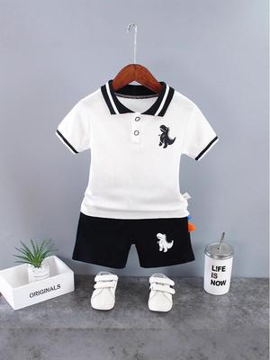 Stylisches Sommer-Camouflage-T-Shirt- und Shorts-Set für Kleinkinder (Jungen, 2022)