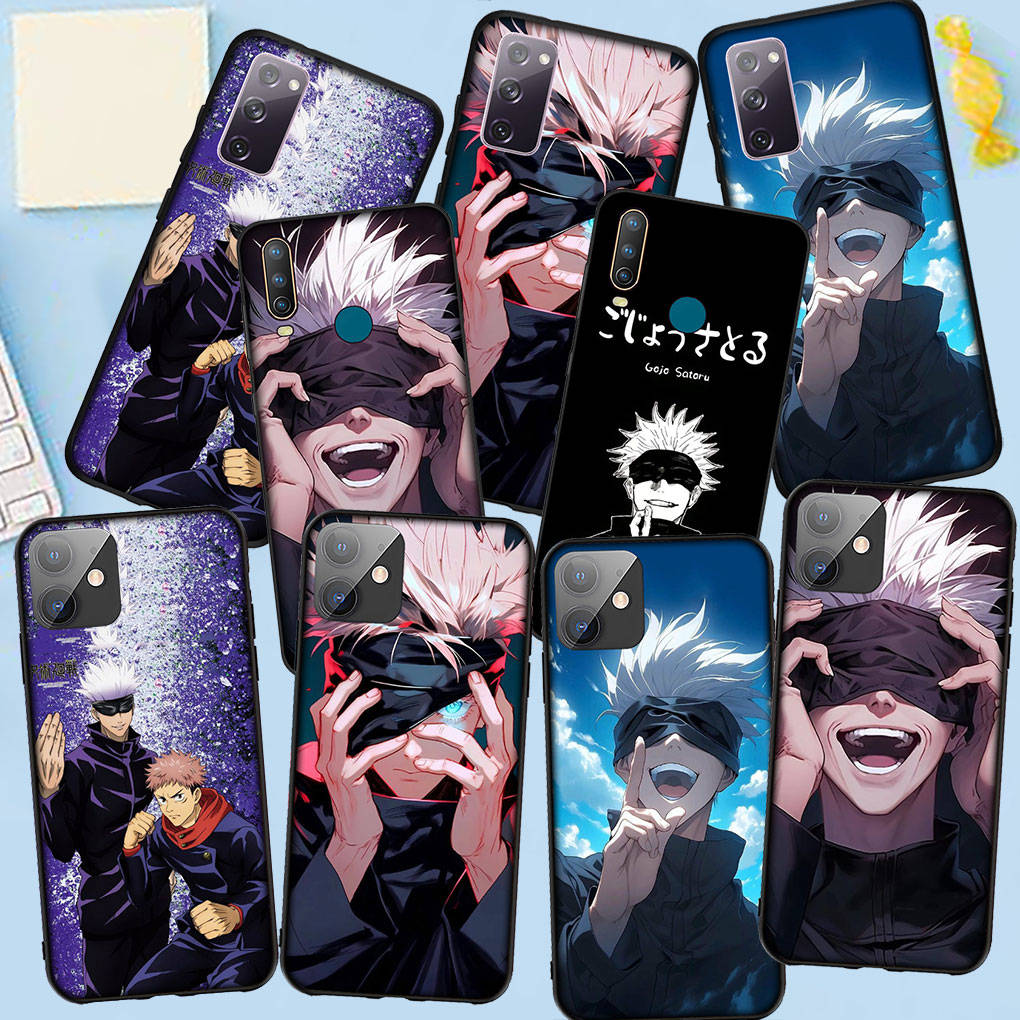 Phone Case for Samsung Galaxy S25 S24 S23 iPhone 16 15 Xiaomi Redmi Note 14 13 12 16E X 11 Pro Max OPPO Moto Huawei Gojo Satoru Jujutsu Kaisen Cover