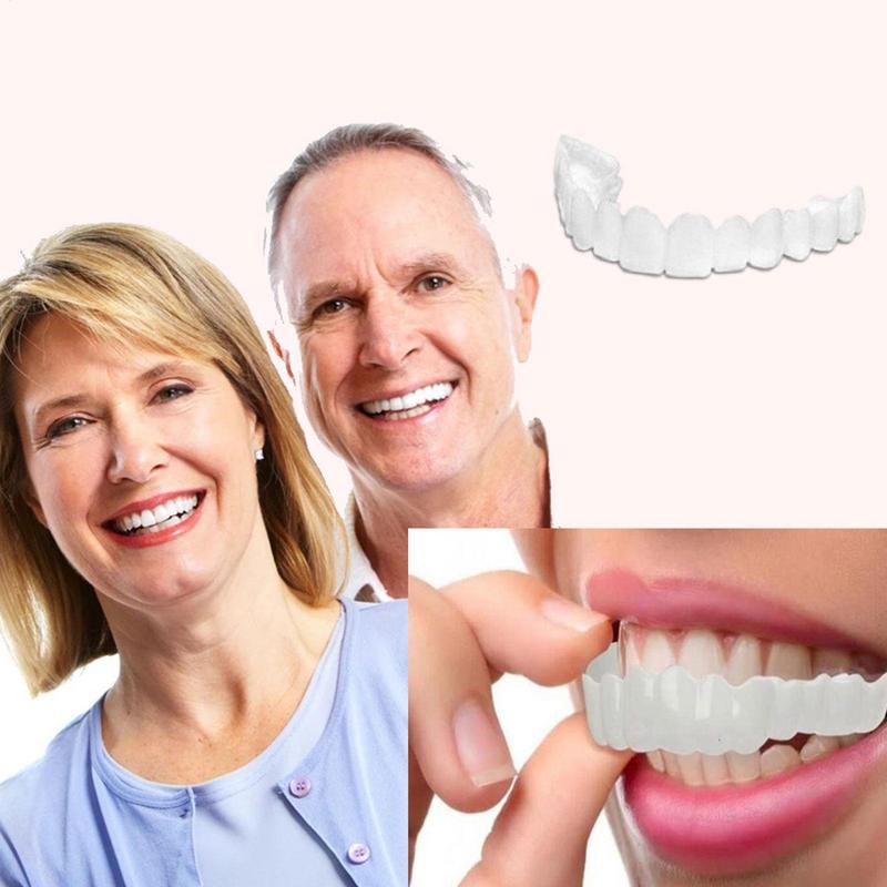 Hot Sell Teeth Veneers Snap On Tooth Cover Set Dentures Dental Veneers Snap On False Teeth Upper & Lower Imitation Teeth Braces